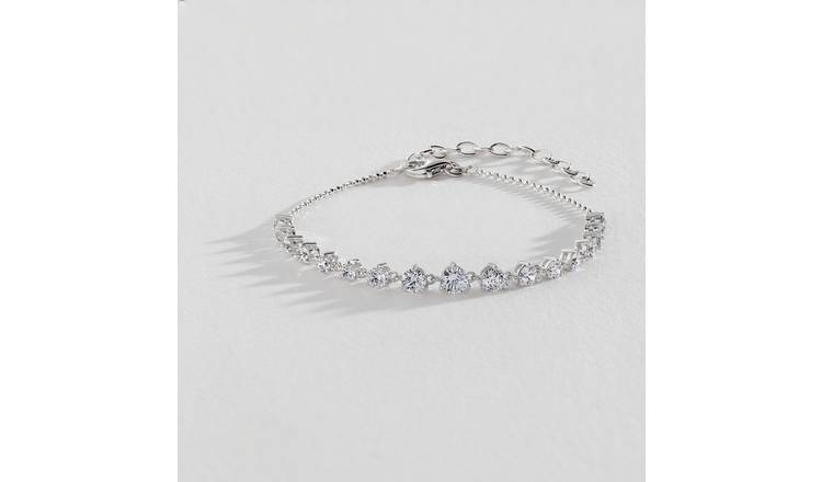 Revere sterling silver cubic zirconia bracelet, UK version