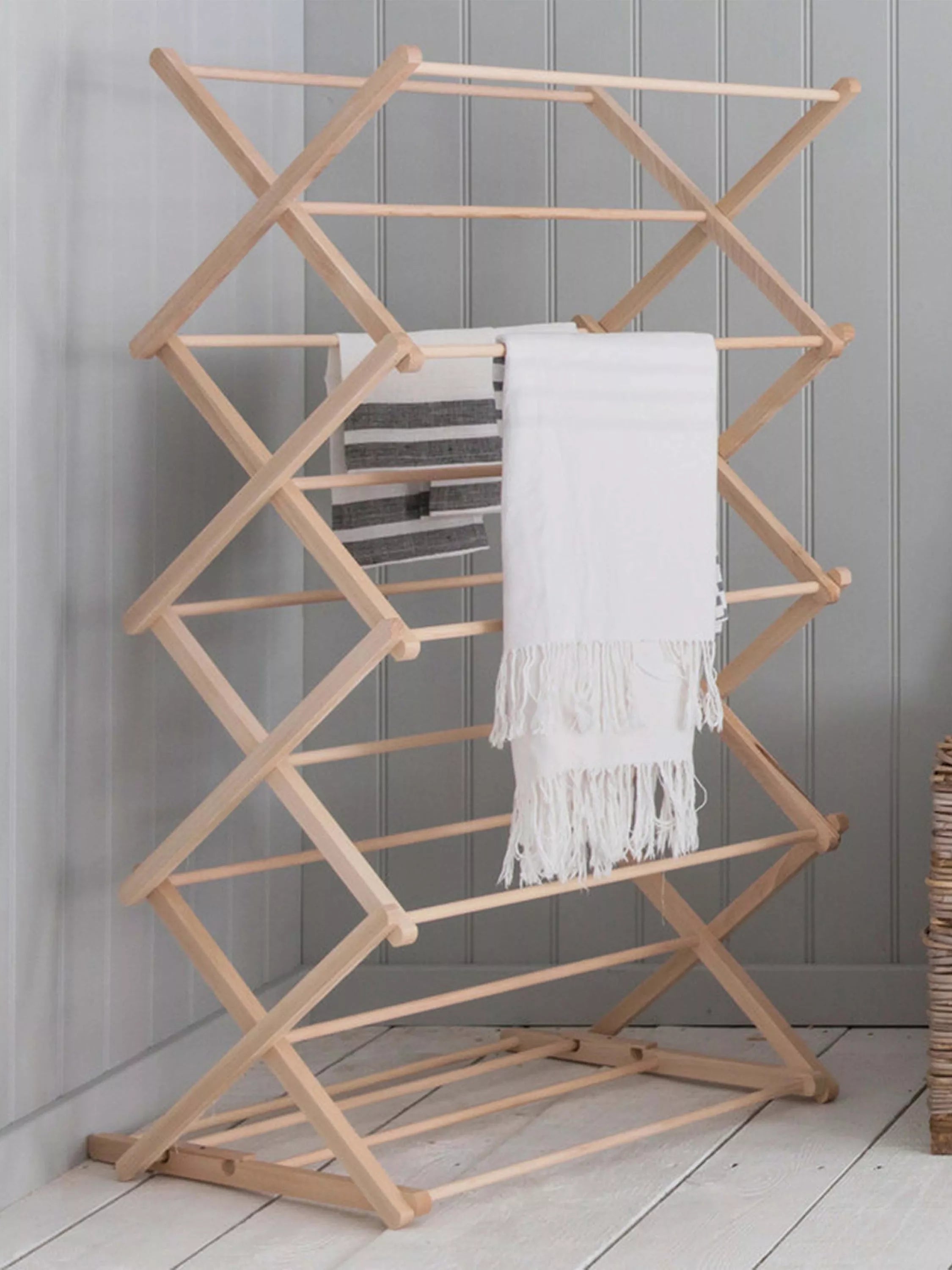 Garden Trading Folding Clothes Horse Natural, UK version