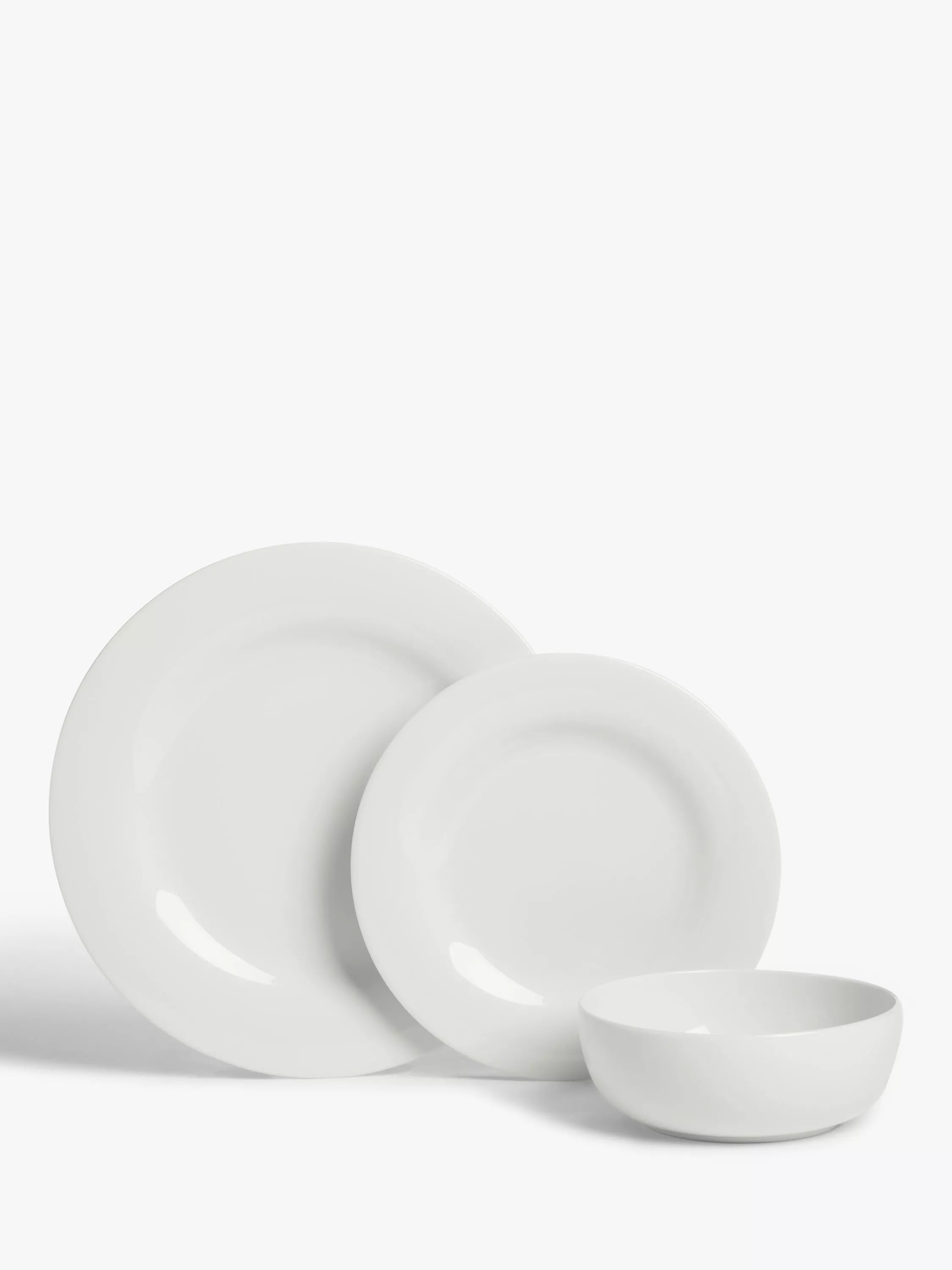 John Lewis Dine Rim Porcelain dinnerware set 12 piece, UK version