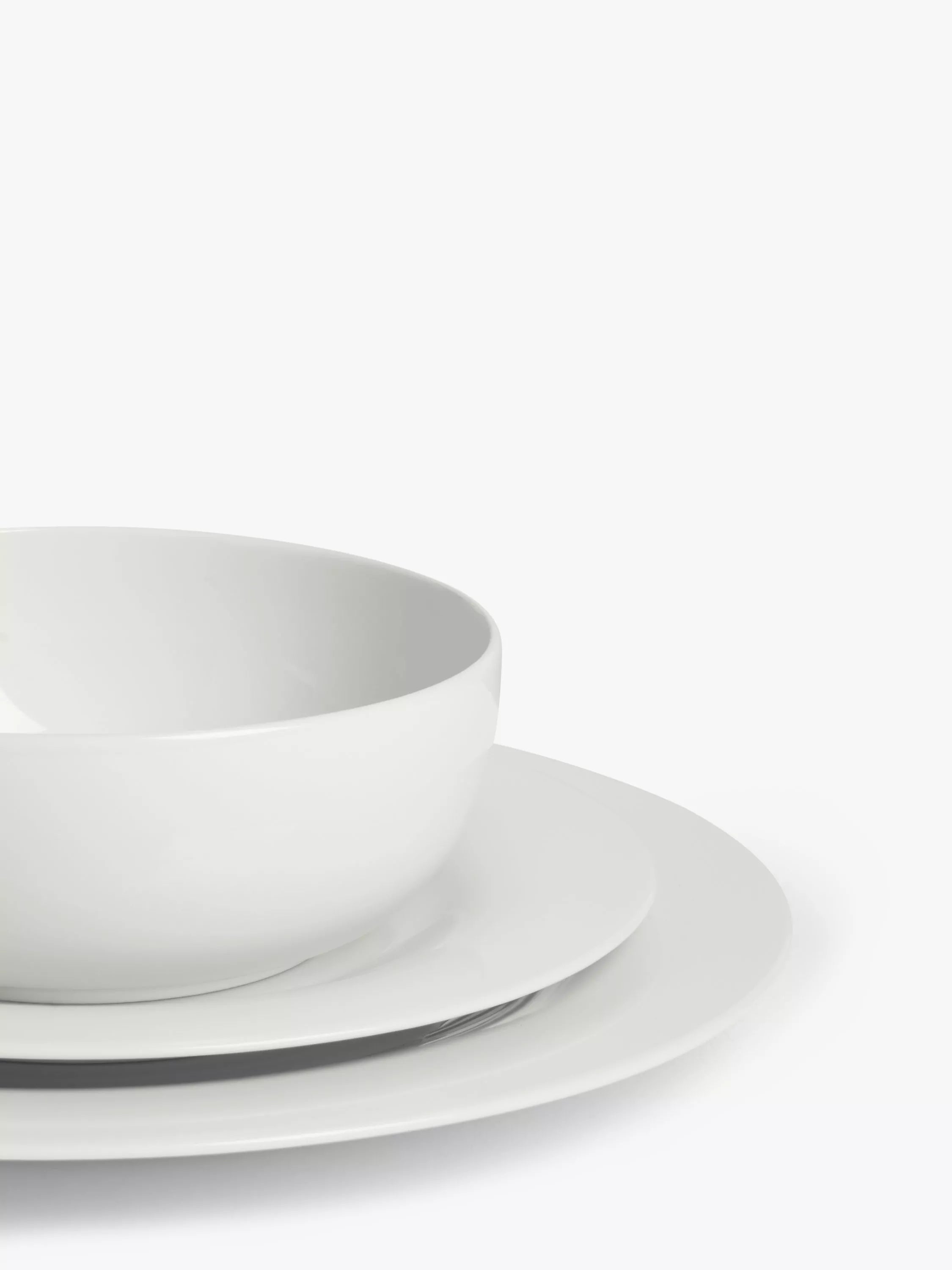 John Lewis Dine Rim Porcelain dinnerware set 12 piece, UK version