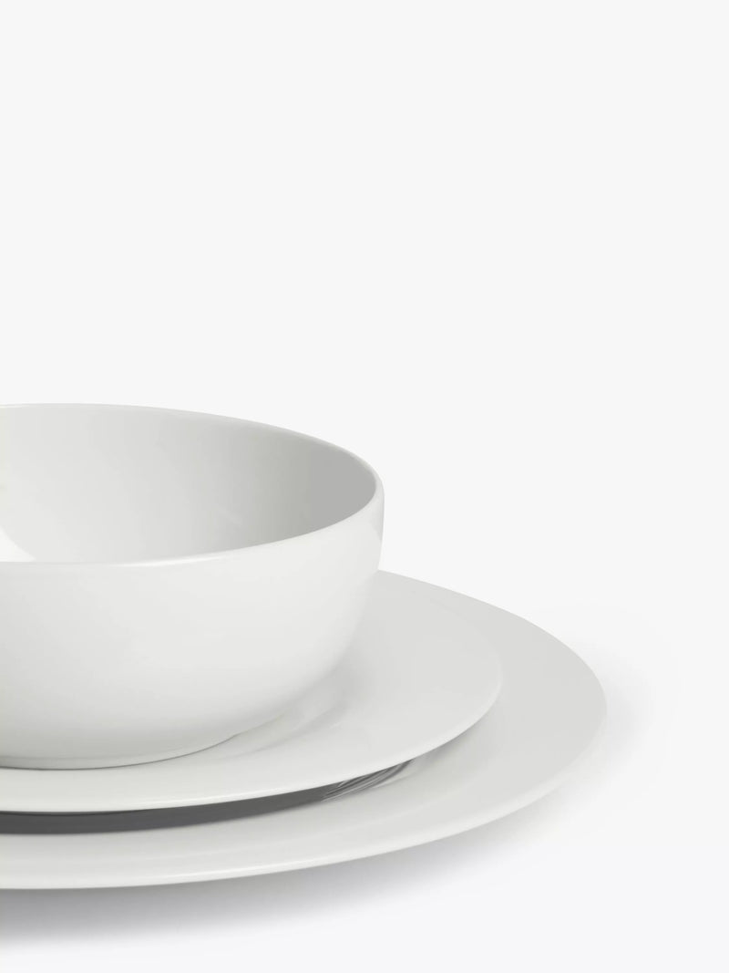 John Lewis Dine Rim Porcelain dinnerware set 12 piece, UK version