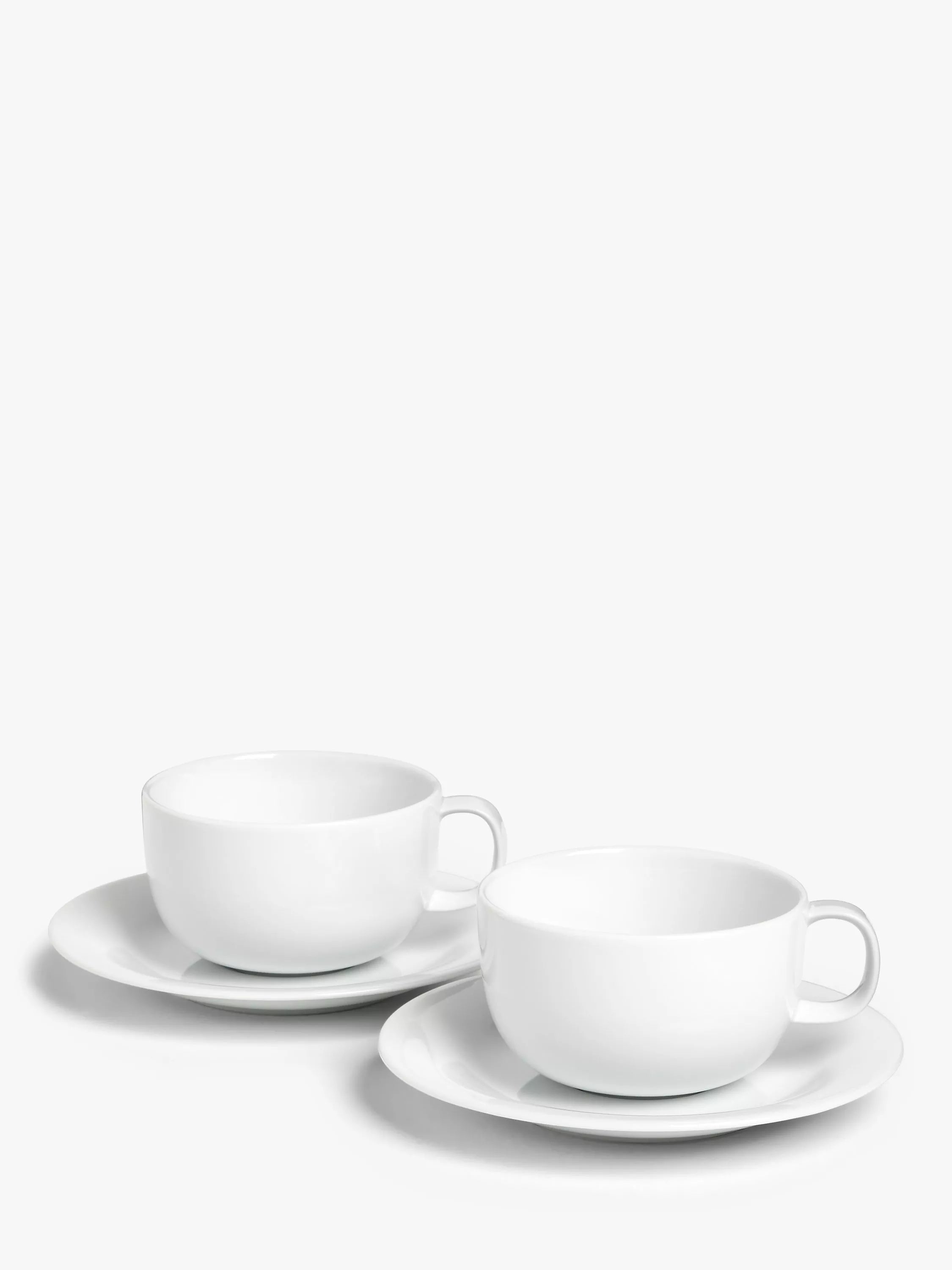 John Lewis Dine porcelain cappuccino cups white 350ml set, UK version