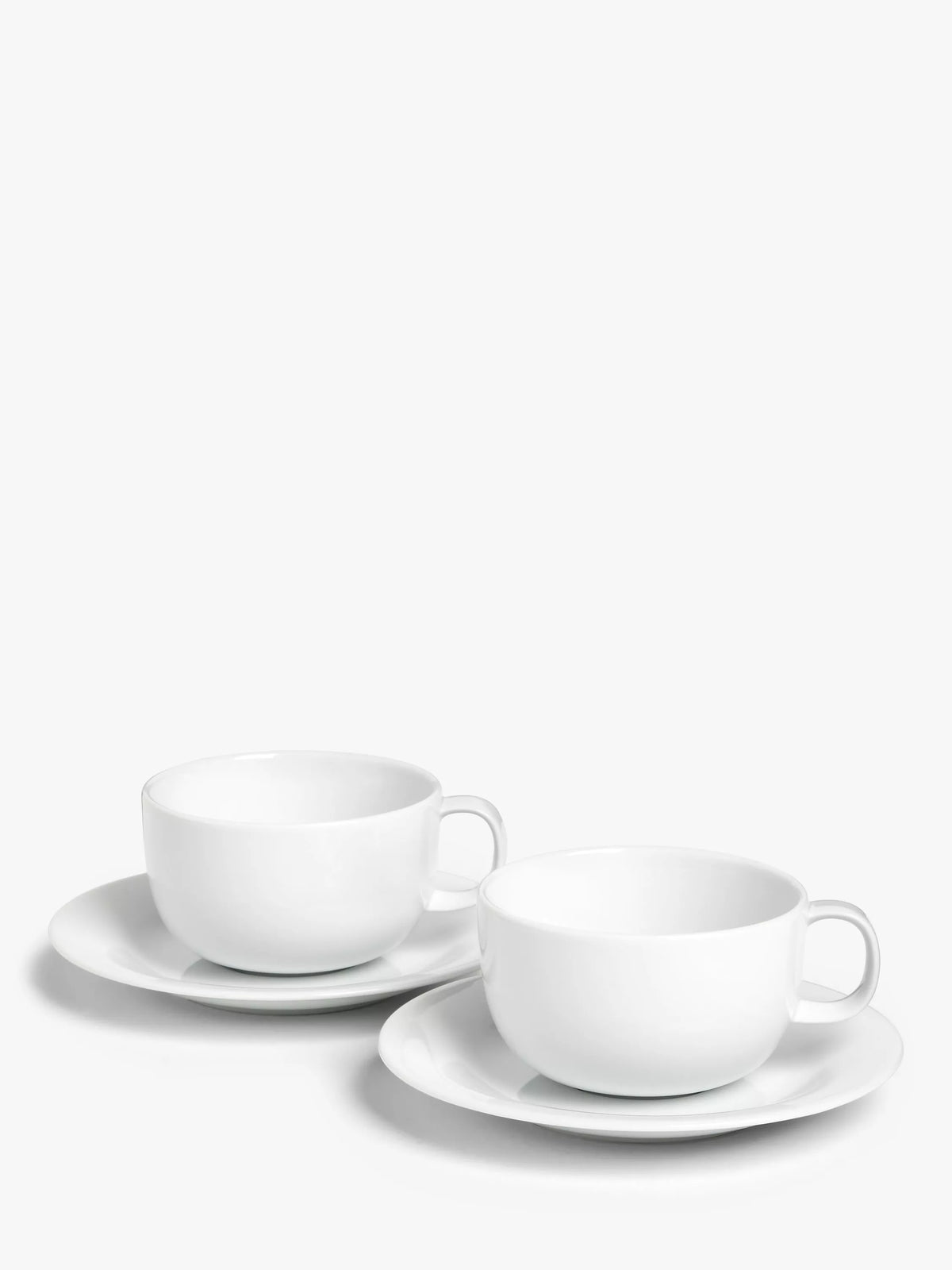 John Lewis Dine porcelain cappuccino cups white 350ml set, UK version
