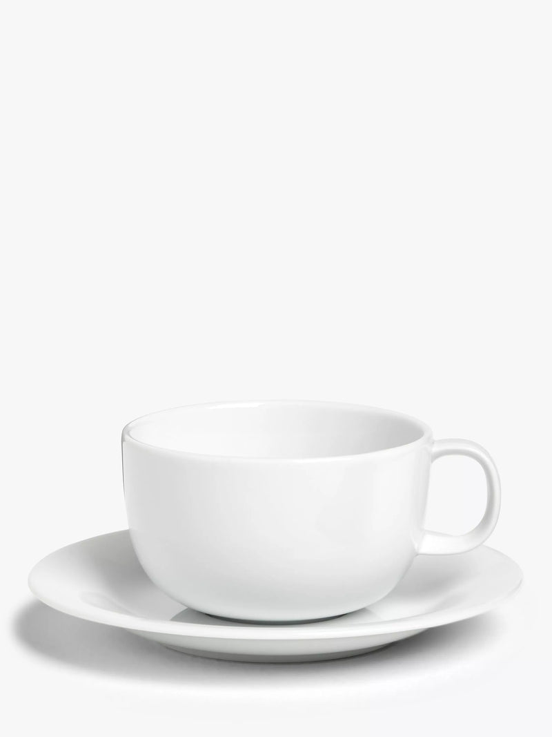 John Lewis Dine porcelain cappuccino cups white 350ml set, UK version