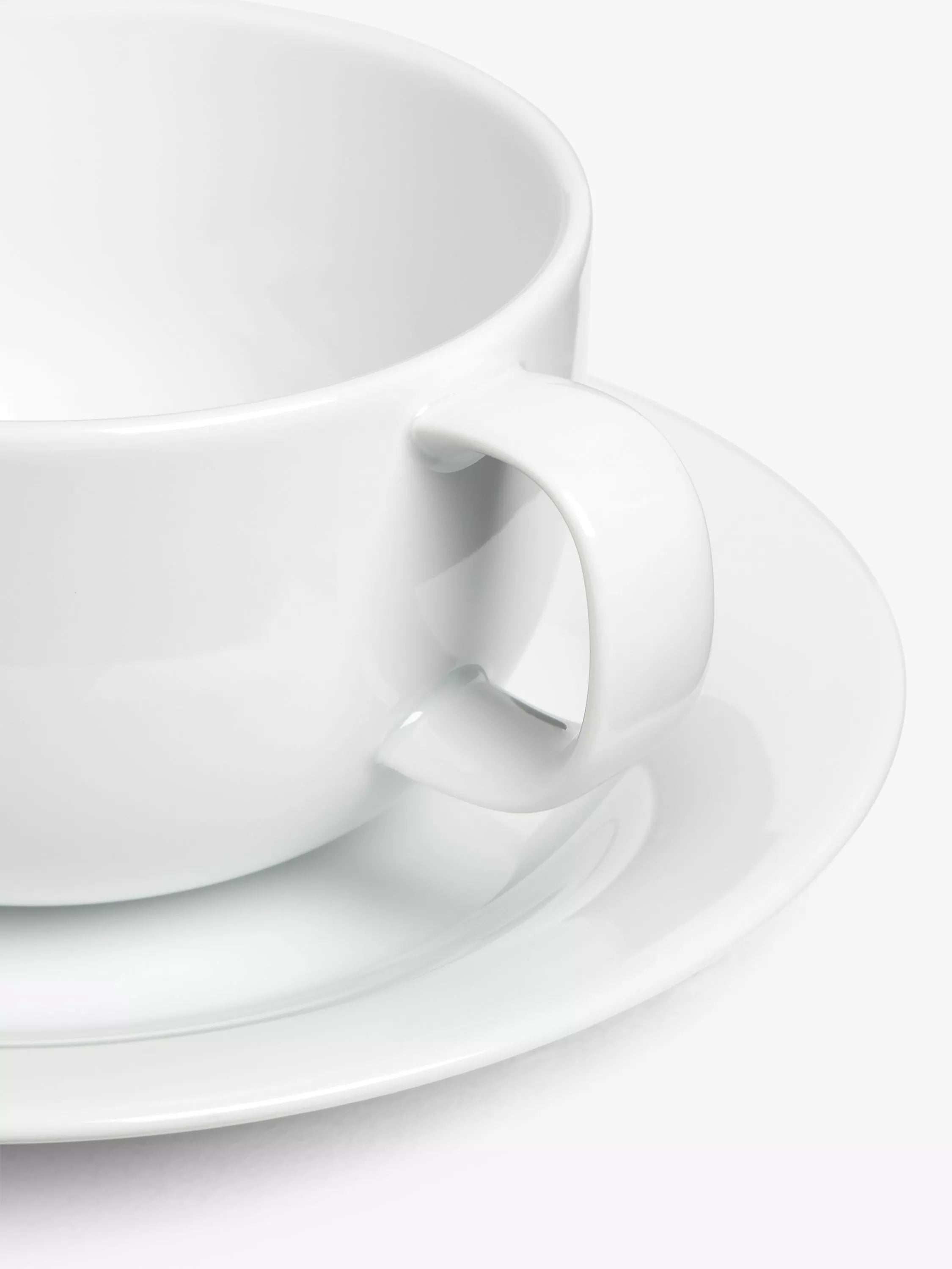 John Lewis Dine porcelain cappuccino cups white 350ml set, UK version