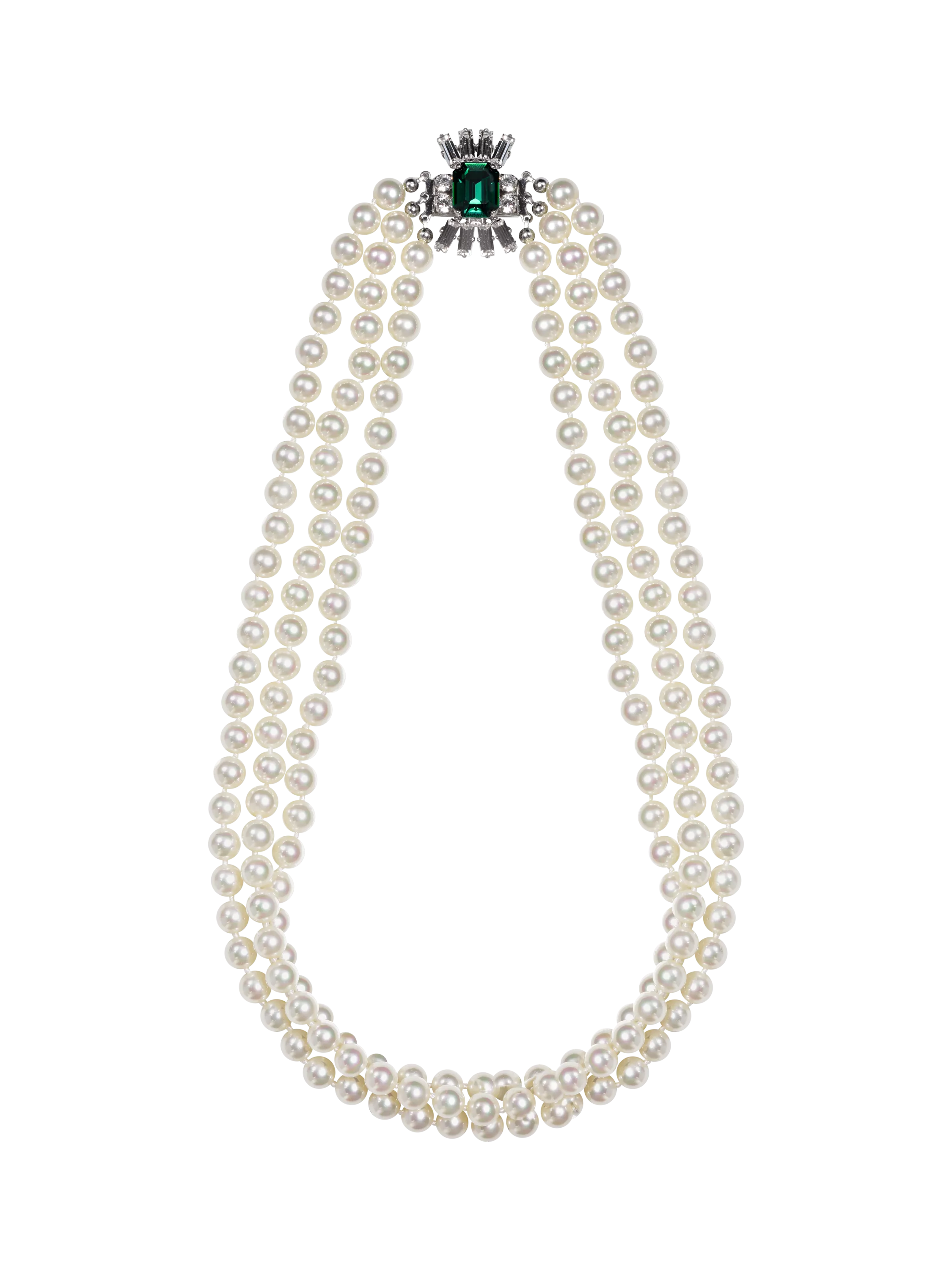 Eclectica pre-loved faux pearl crystal collar necklace, UK version