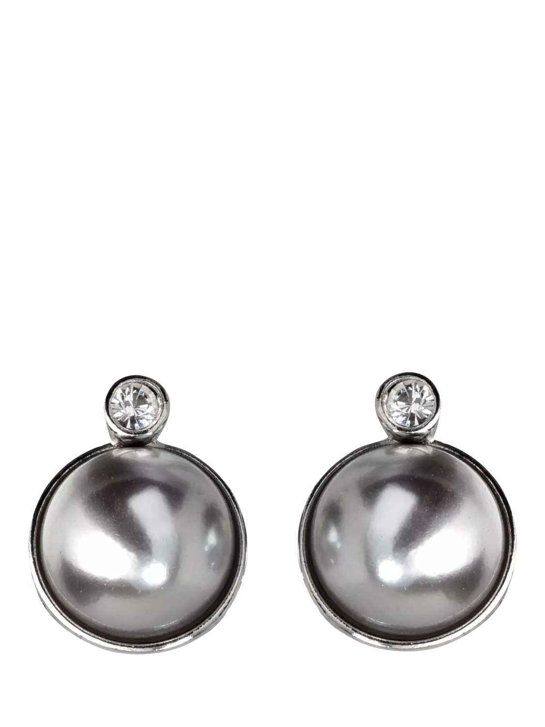 Eclectica faux pearl clip-on earrings 1980s vintage (British brand)