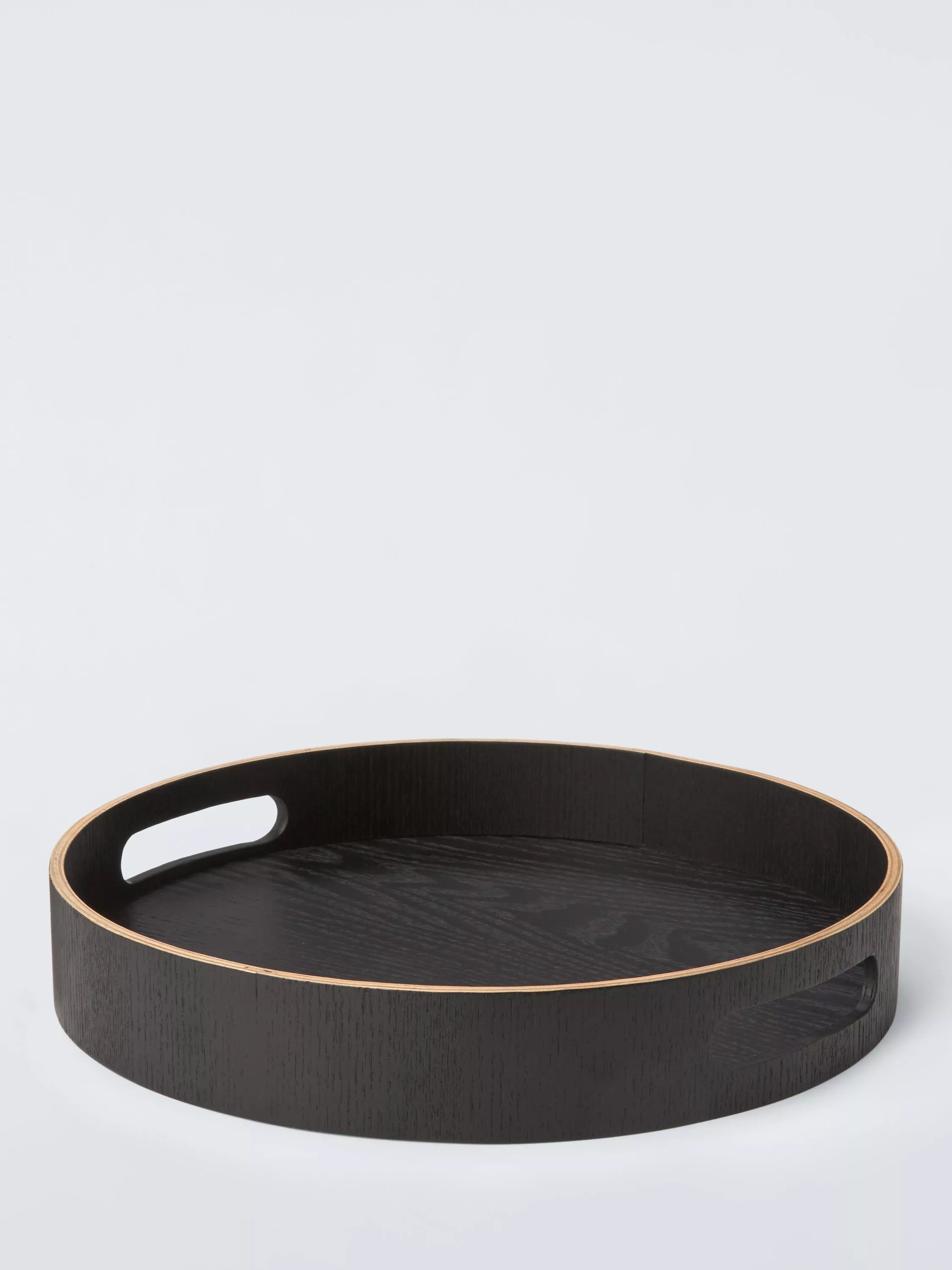 John Lewis round tray in black wenge wood, 30cm, imported from the UK