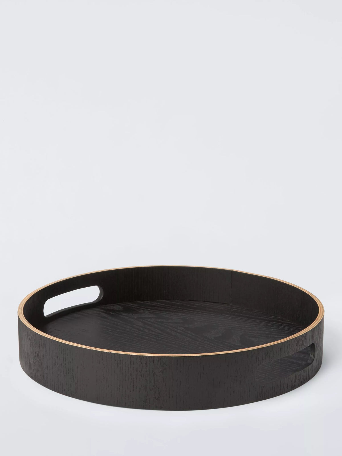 John Lewis round tray in black wenge wood, 30cm, imported from the UK