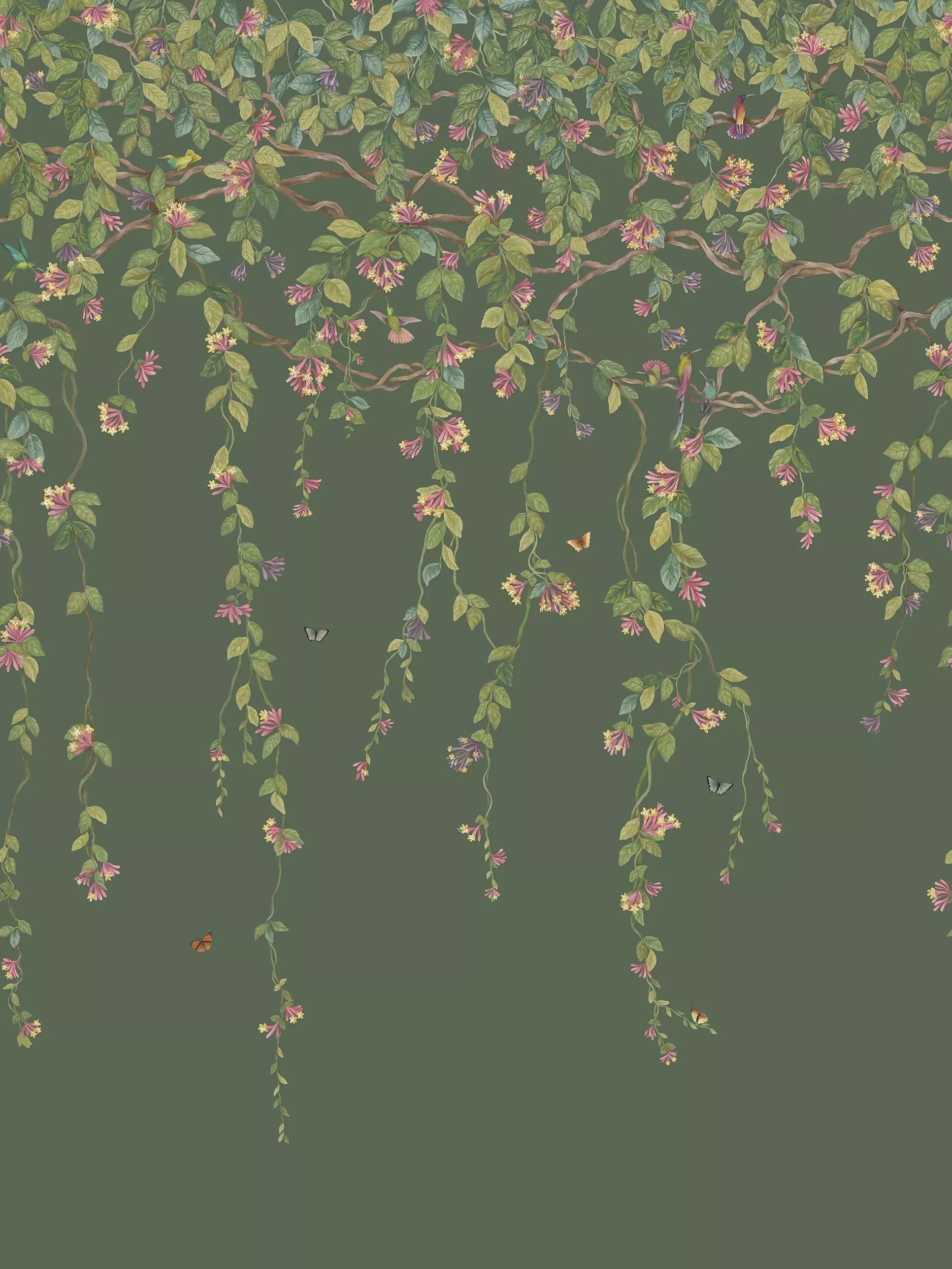 Cole & Son Kolibris Flora Tapetenpaneel 2,1 m