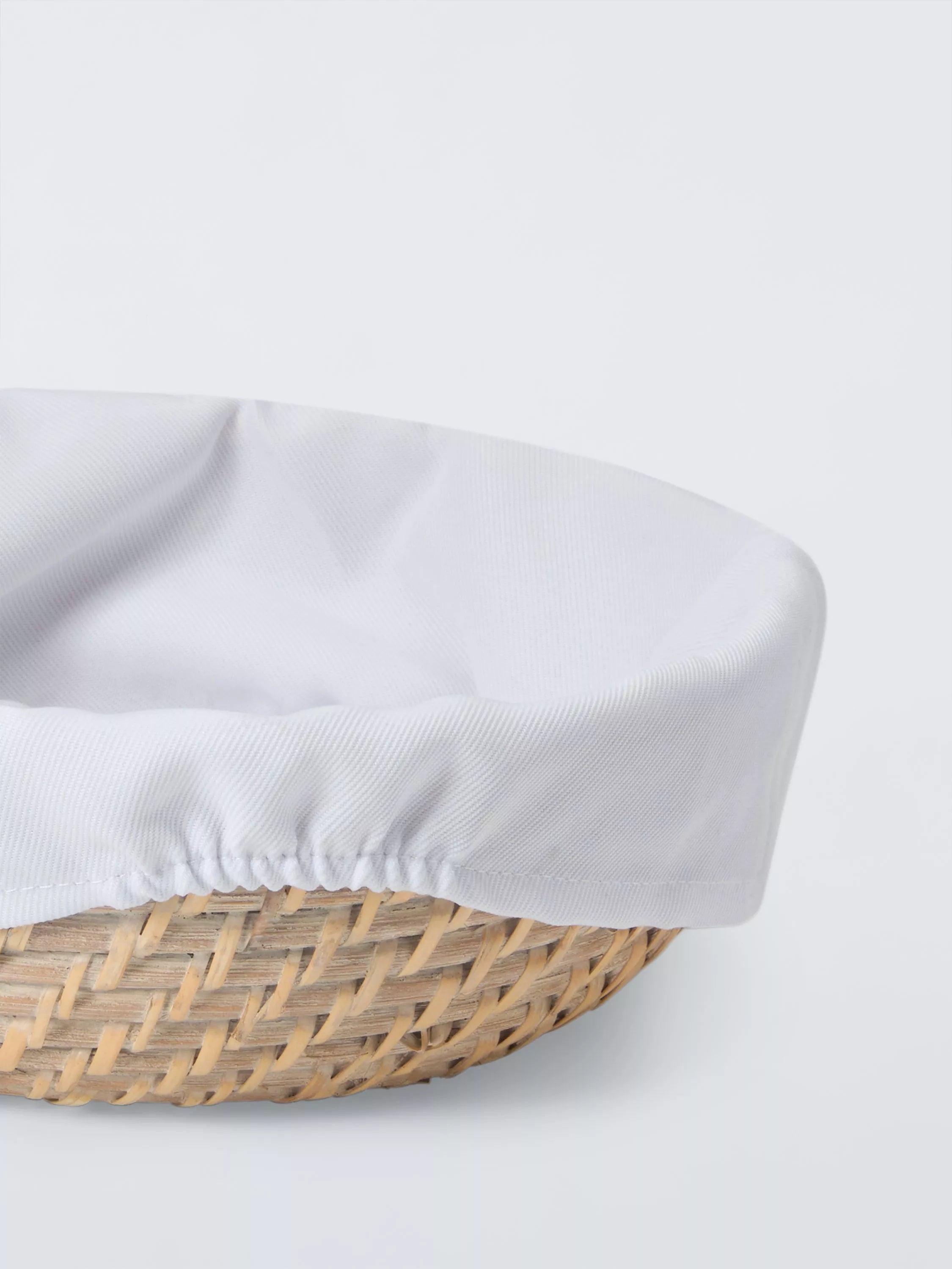 John Lewis rattan basket white 24cm, imported from the UK
