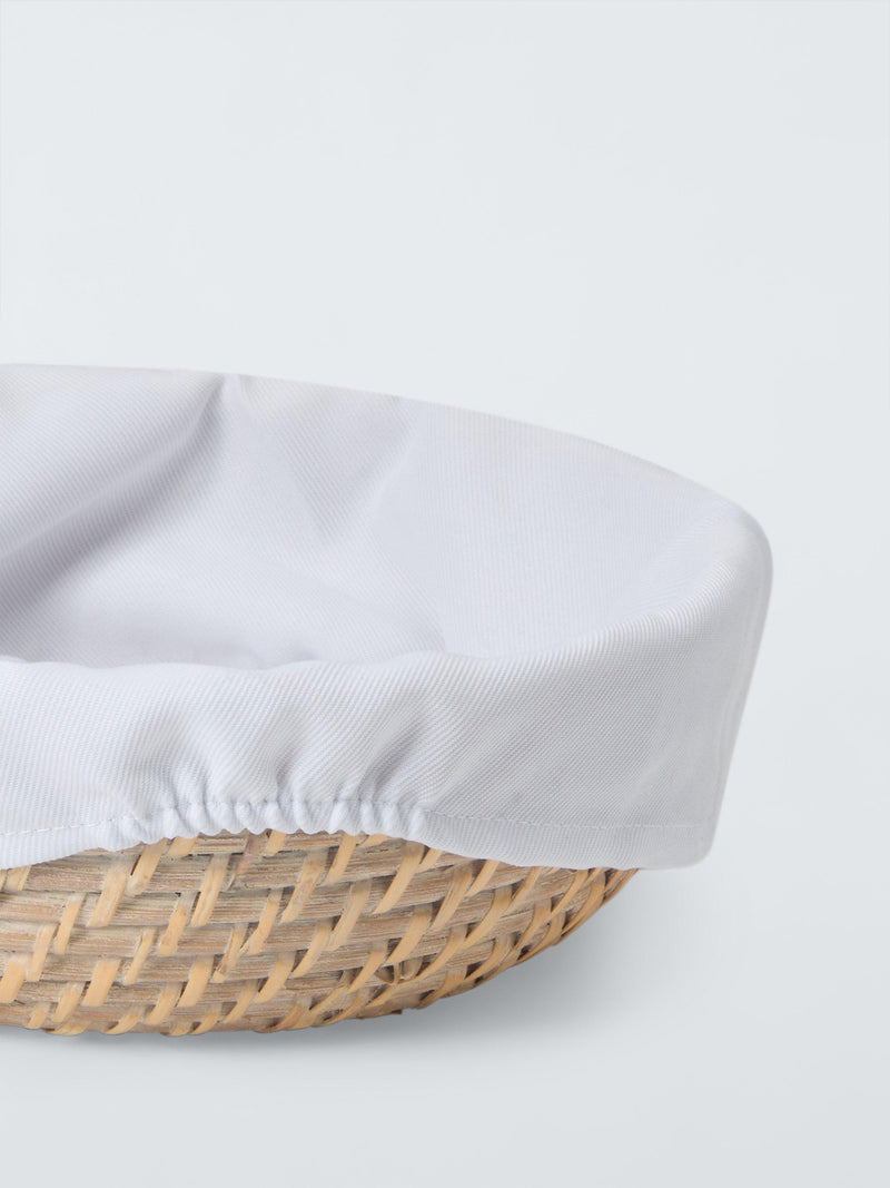 John Lewis rattan basket white 24cm, imported from the UK