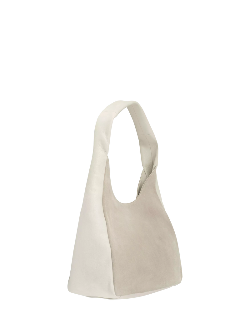 Apatchy London Henry suede and leather hobo bag - British product