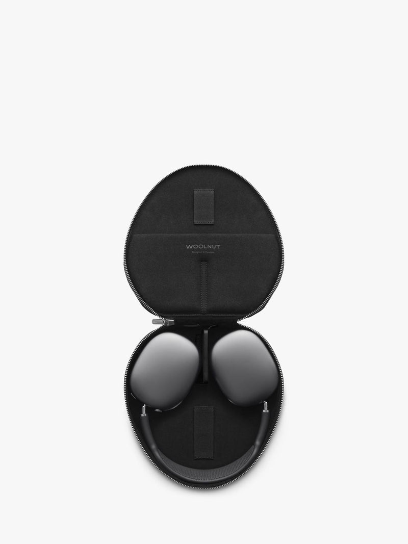 WOOLNUT leather case for AirPods Max in Black, UK version