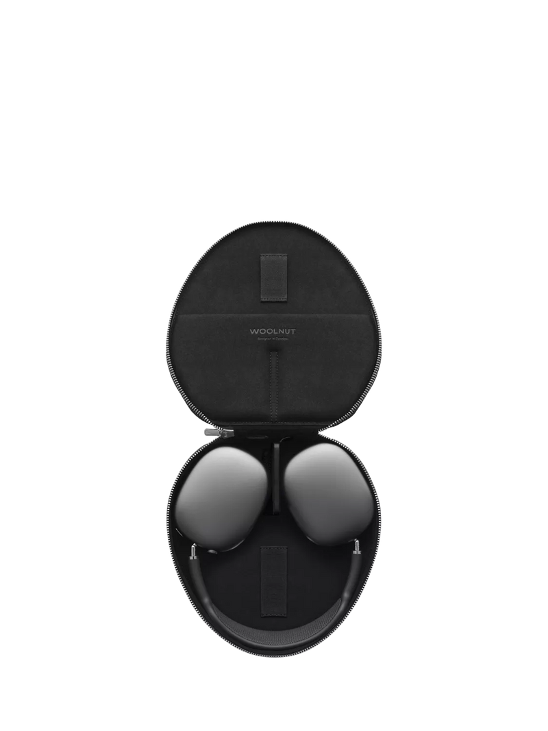 WOOLNUT leather case for AirPods Max in Black, UK version