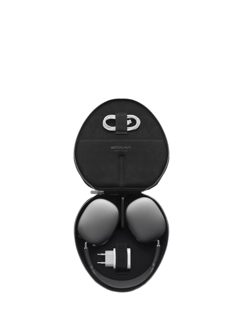 WOOLNUT leather case for AirPods Max in Black, UK version