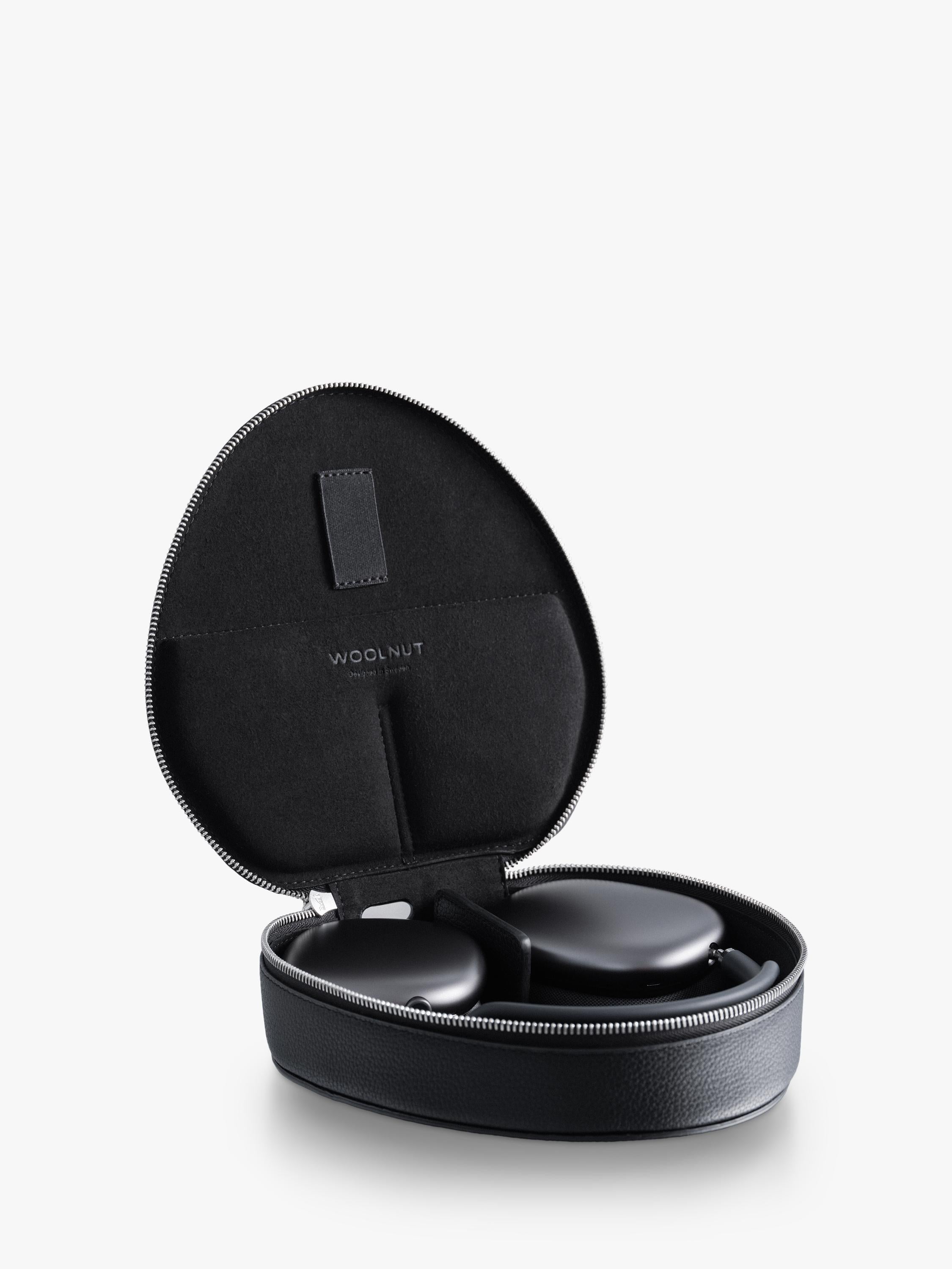 WOOLNUT leather case for AirPods Max in Black, UK version