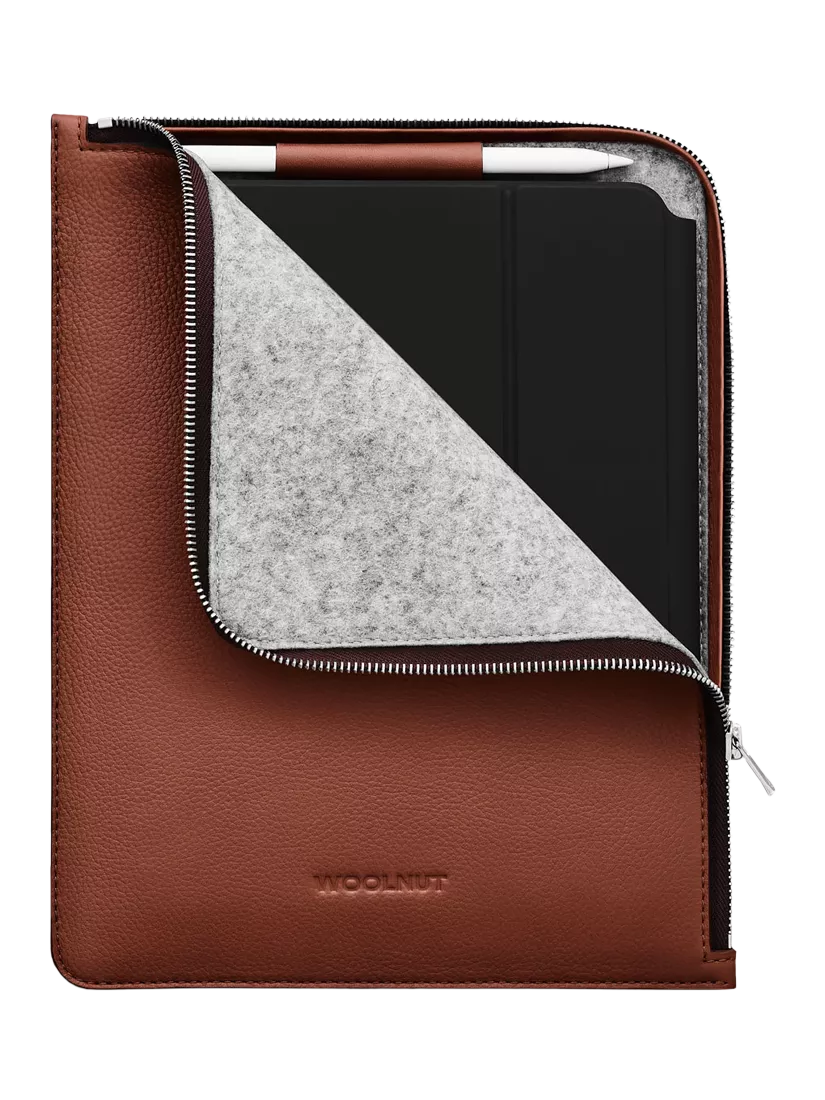 WOOLNUT Lederhülle für 11-Zoll-iPad - Britisches Produkt