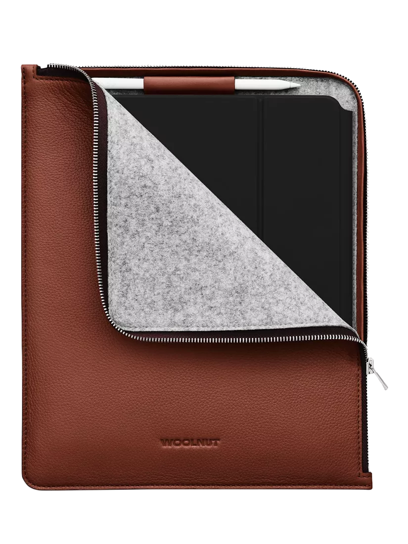 WOOLNUT Leder-Folio für 13-Zoll iPad (britische Marke)