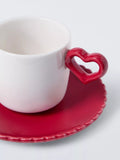 John Lewis heart espresso cup red 100ml (British brand)