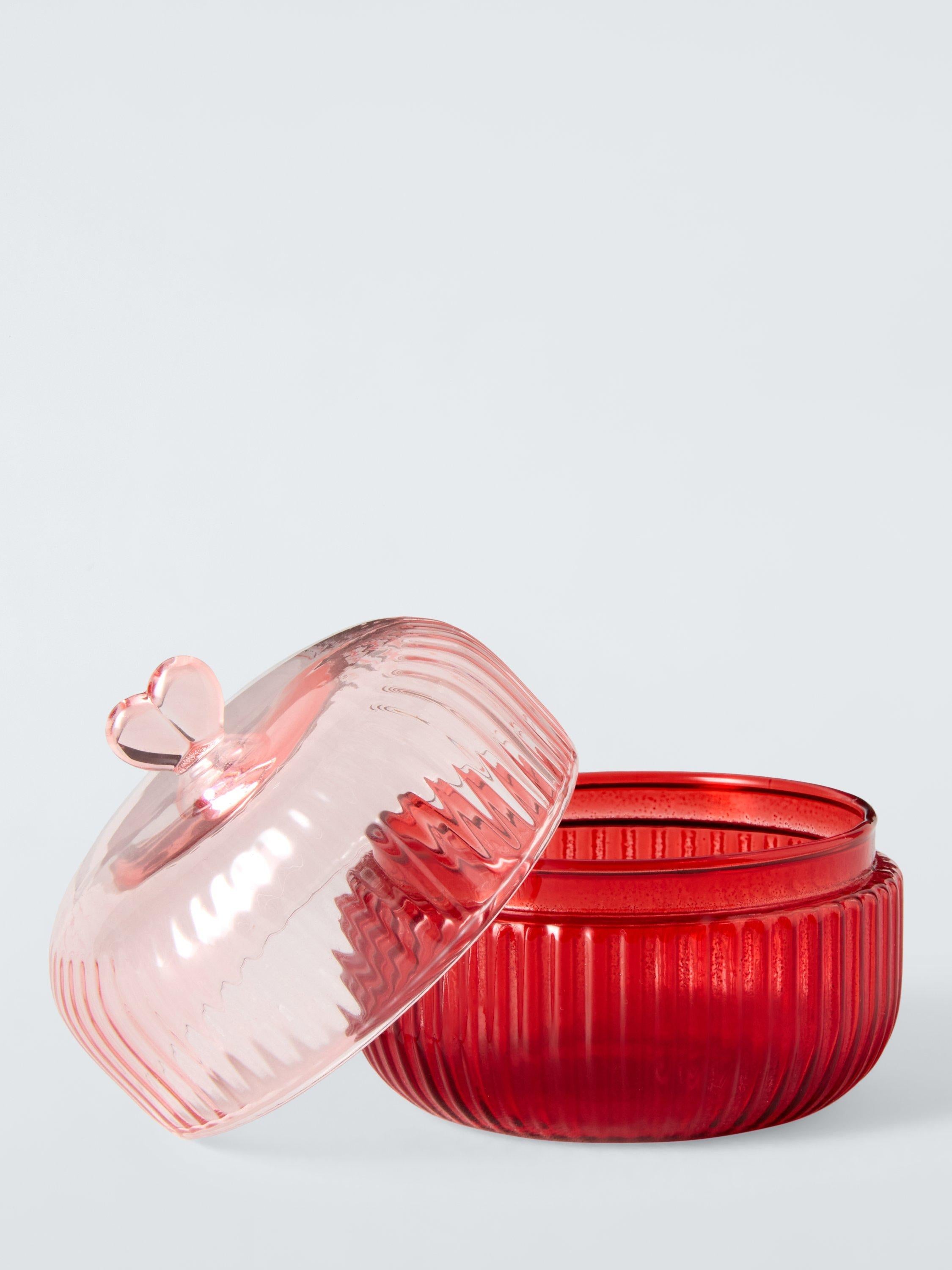 John Lewis glass jewellery dish red small, UK version