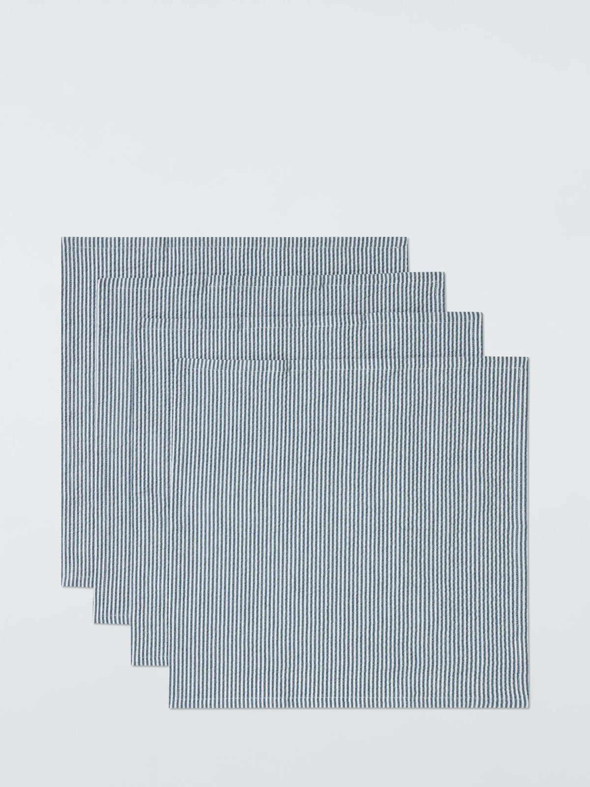 John Lewis Leckford seersucker napkins set of 4 blue, UK version