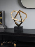 Libra Interiors cubist sculpture antique bronze H36cm - British product