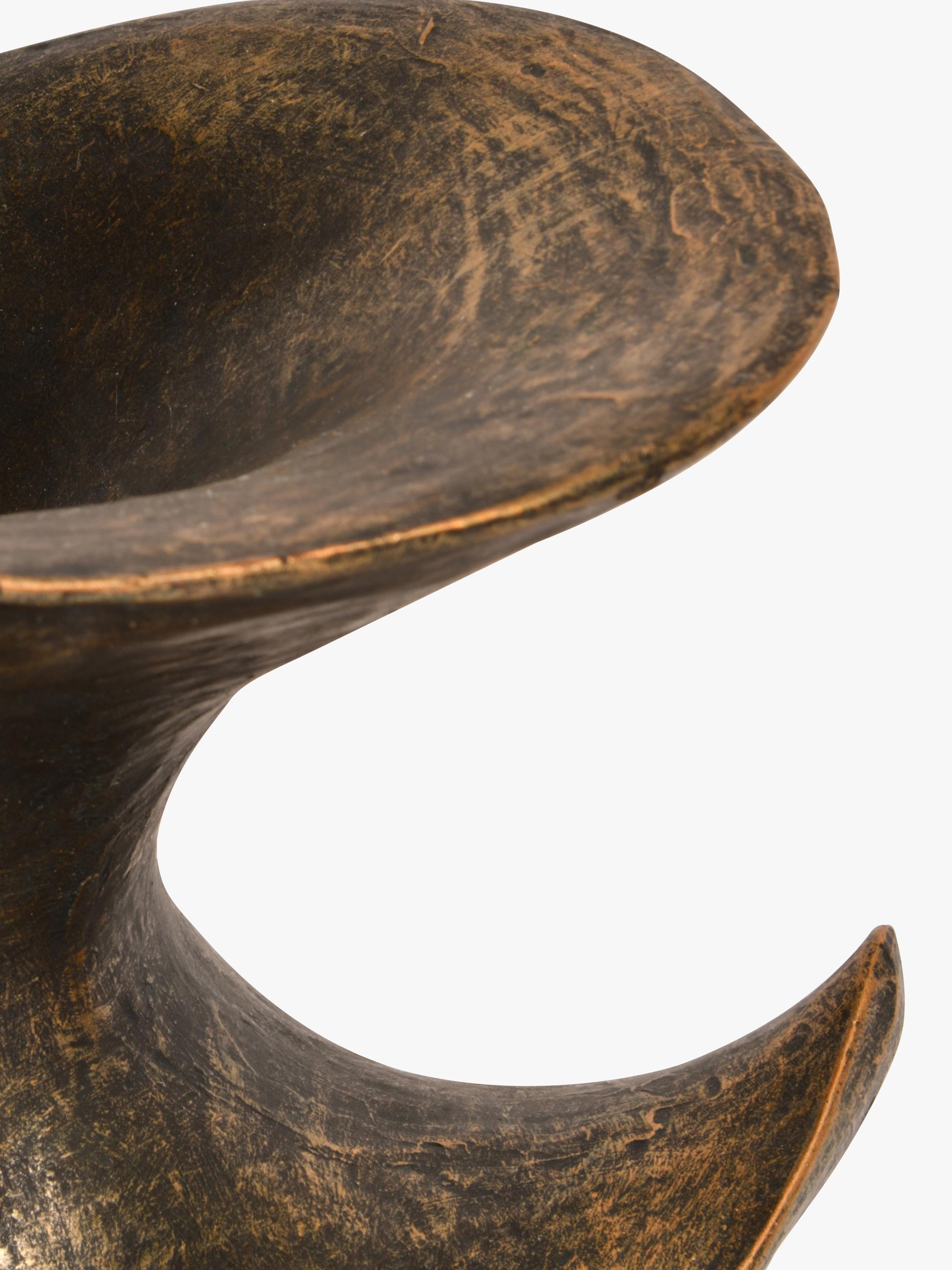 Libra Interiors abstract sculpture antique bronze H39.5cm, imported from the UK