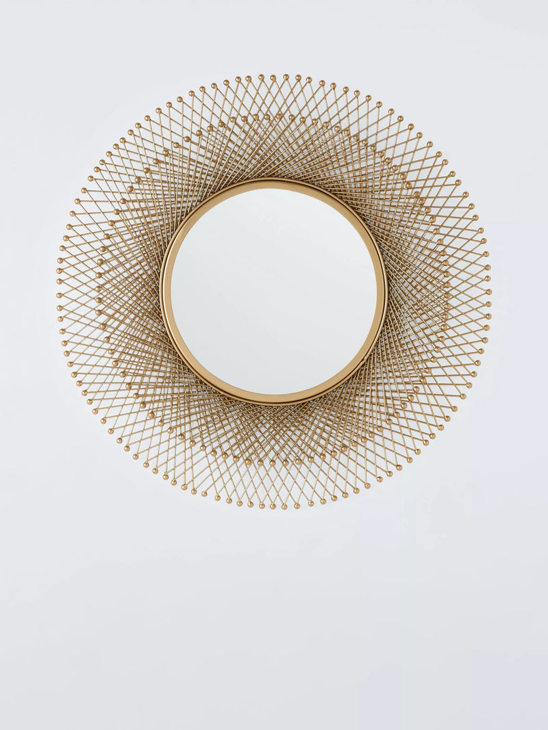 John Lewis round gold metal wall mirror 65cm - British product