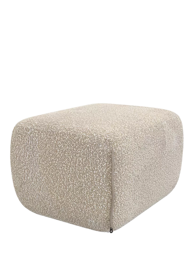 John Lewis Cozmo Cozy Pouffe Footstool, Ecru Boucle Natural Piping- Buy online at McGrocer