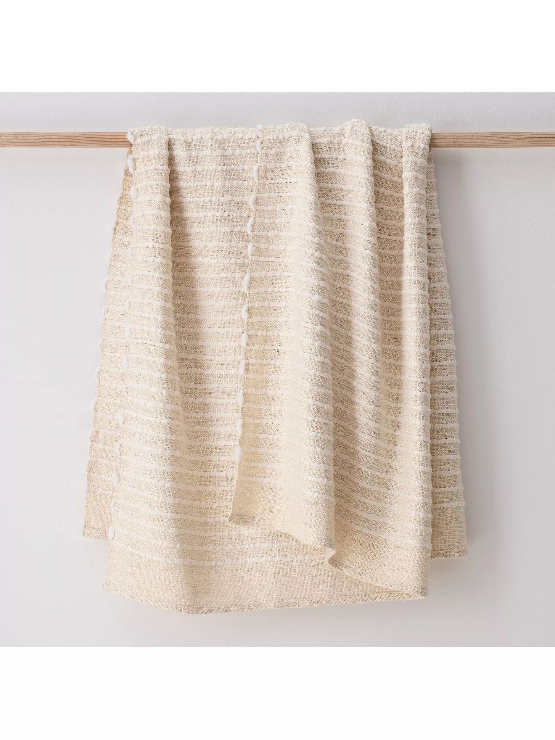 West Elm soft corded throw natural - British product