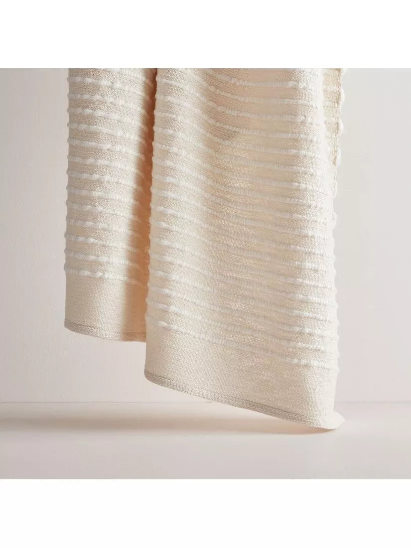 West Elm soft corded throw natural - British product