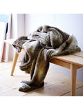 West Elm Faux Fur Throw Light Red - British product
