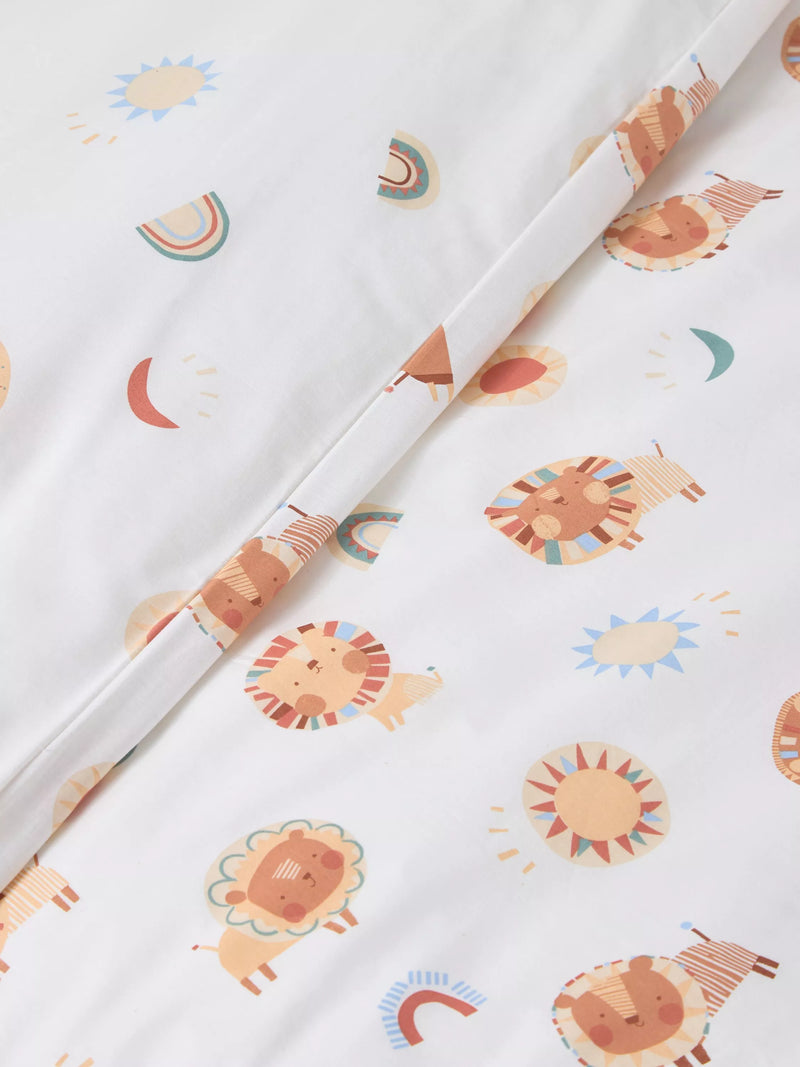 John Lewis kids lion print duvet cover set single pure cotton, UK version