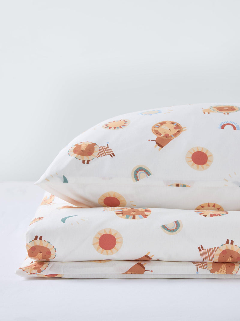 John Lewis kids lion print duvet cover set single pure cotton, UK version