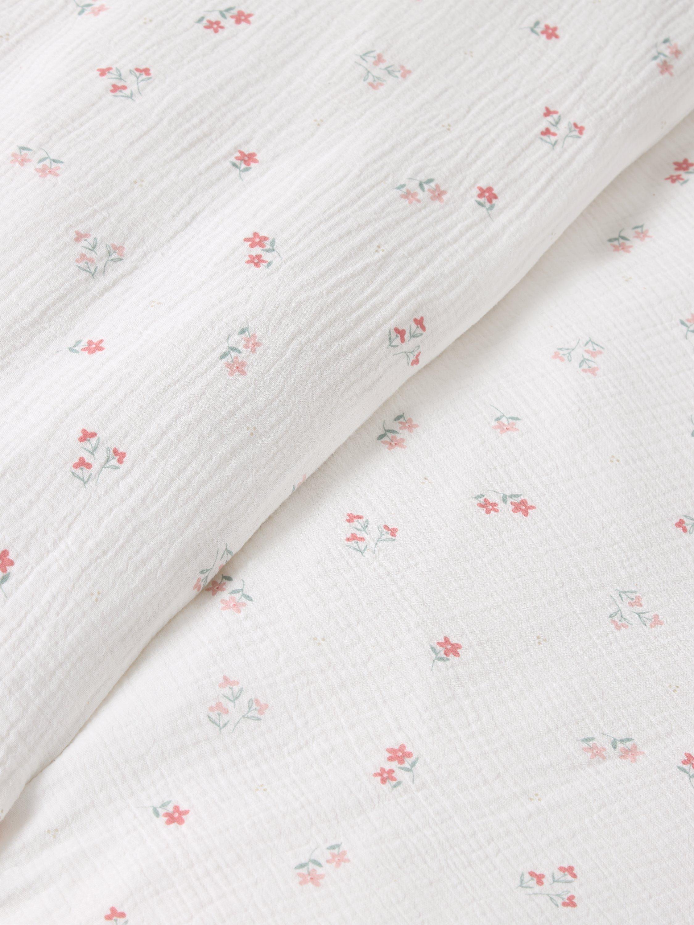 John Lewis kids primrose ruffle cotton duvet set white, UK version