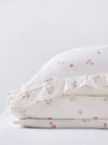 John Lewis kids primrose ruffle cotton duvet set white, UK version