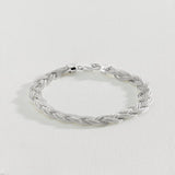Revere twisted foxtail chain bracelet sterling silver 20cm, UK version