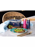 Sara Miller fine china butter dish navy with gold (British brand)