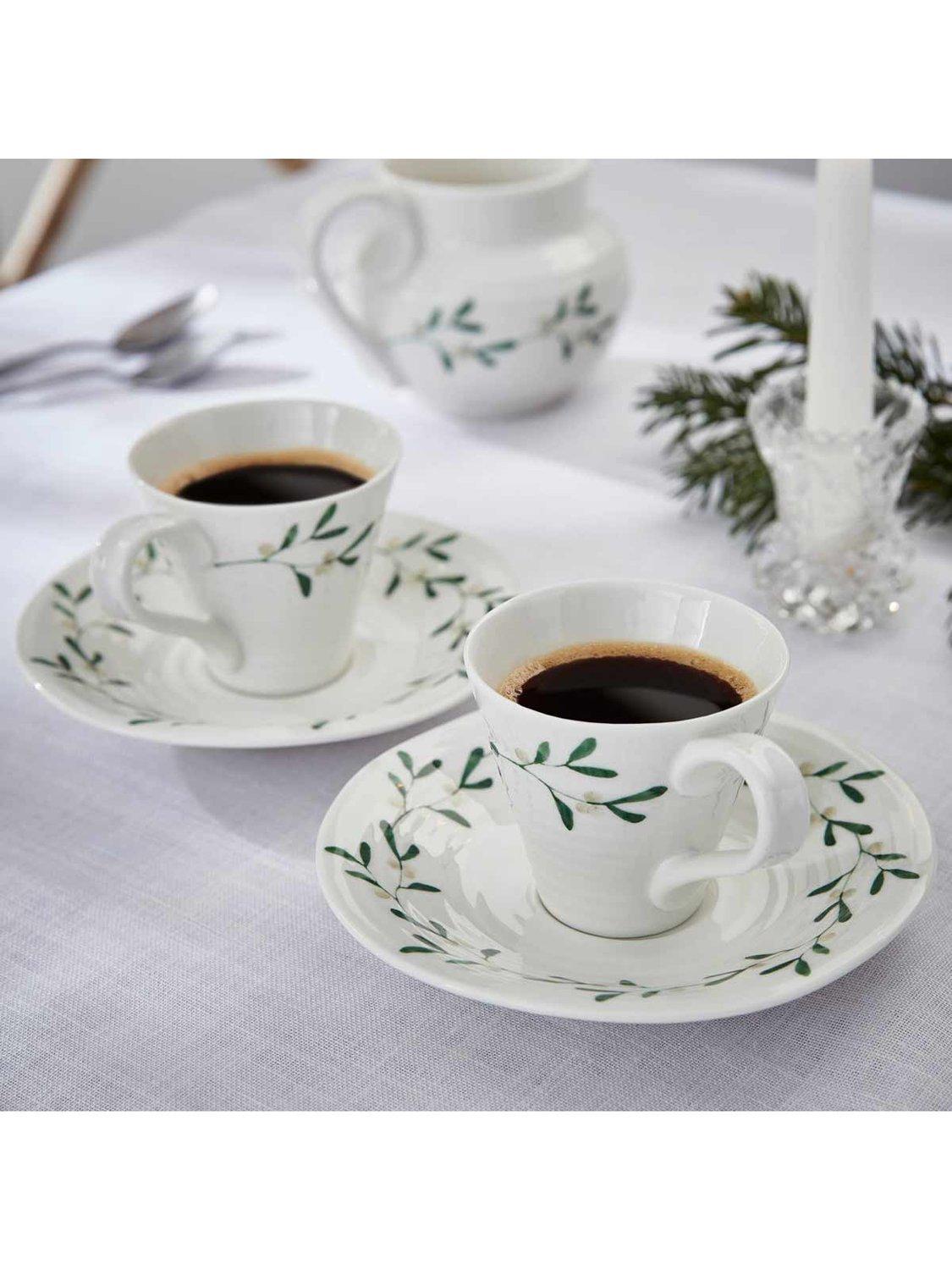 Sophie Conran Portmeirion mistletoe espresso cup saucer 80ml - British product