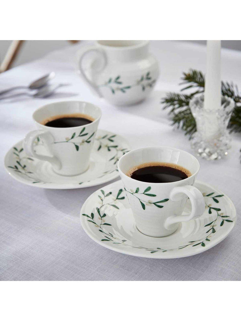 Sophie Conran Portmeirion mistletoe espresso cup saucer 80ml - British product
