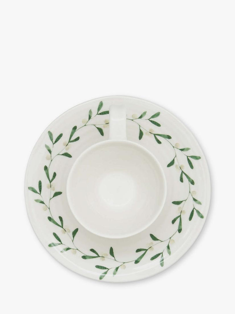 Sophie Conran Portmeirion mistletoe espresso cup saucer 80ml - British product