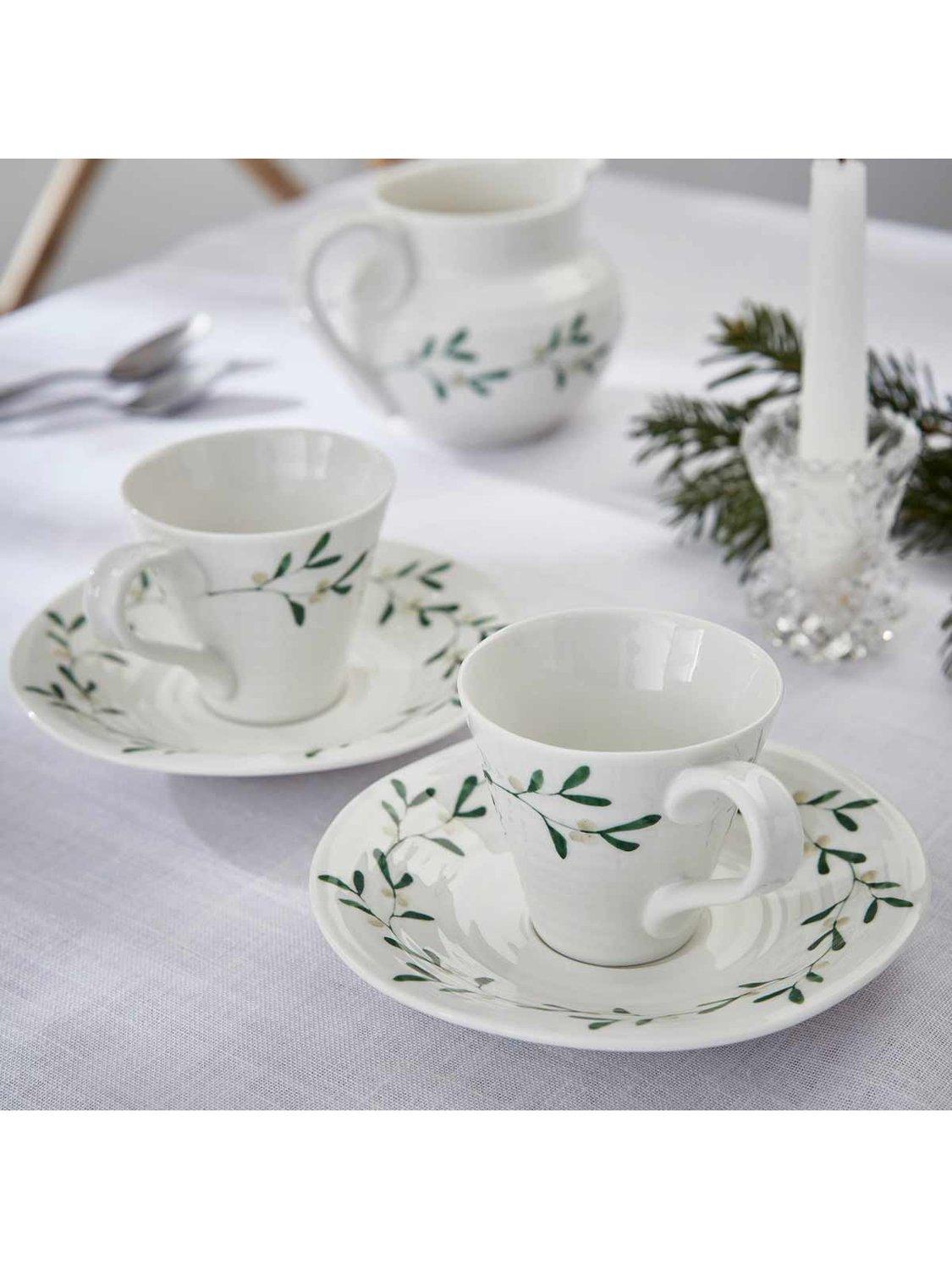 Sophie Conran Portmeirion mistletoe espresso cup saucer 80ml - British product