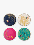 Sara Miller Chelsea Collection fine china round coasters set of 4 (British brand)