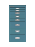 Bisley MultiDrawer 8 Drawer A4 Filing Cabinet, Doulton
