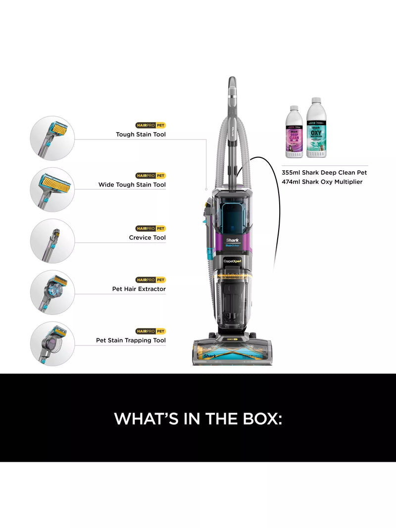 Shark CarpetXpert HairPro Pet Vacuum Cleaner Charcoal Fuchsia (British brand)