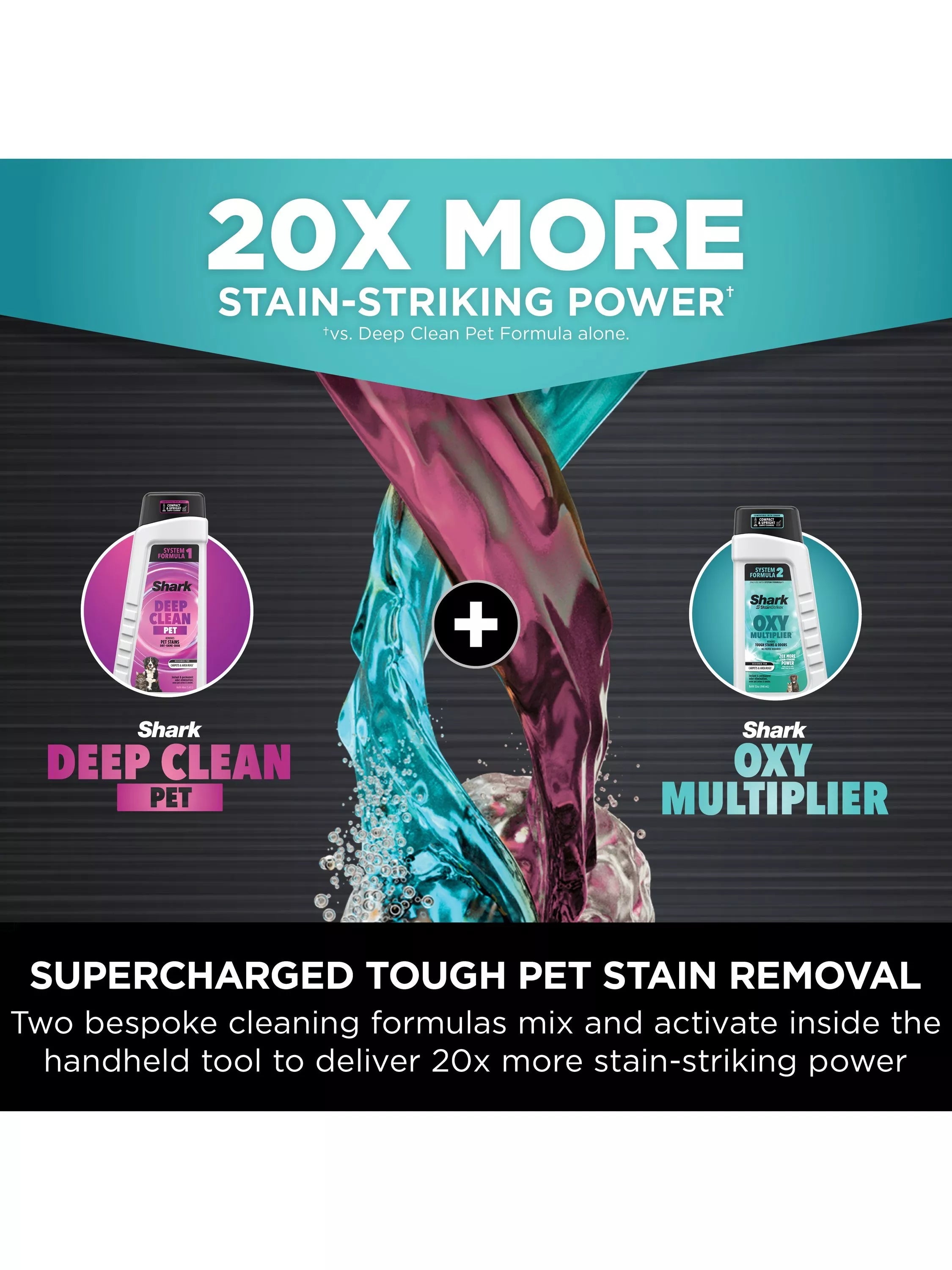 Shark StainStriker HairPro Pet Carpet Cleaner Silver/Fuchsia (British brand)