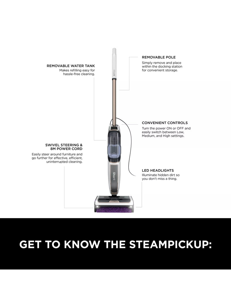 Shark 3-in-1 Steam Floor Cleaner in White (British brand)