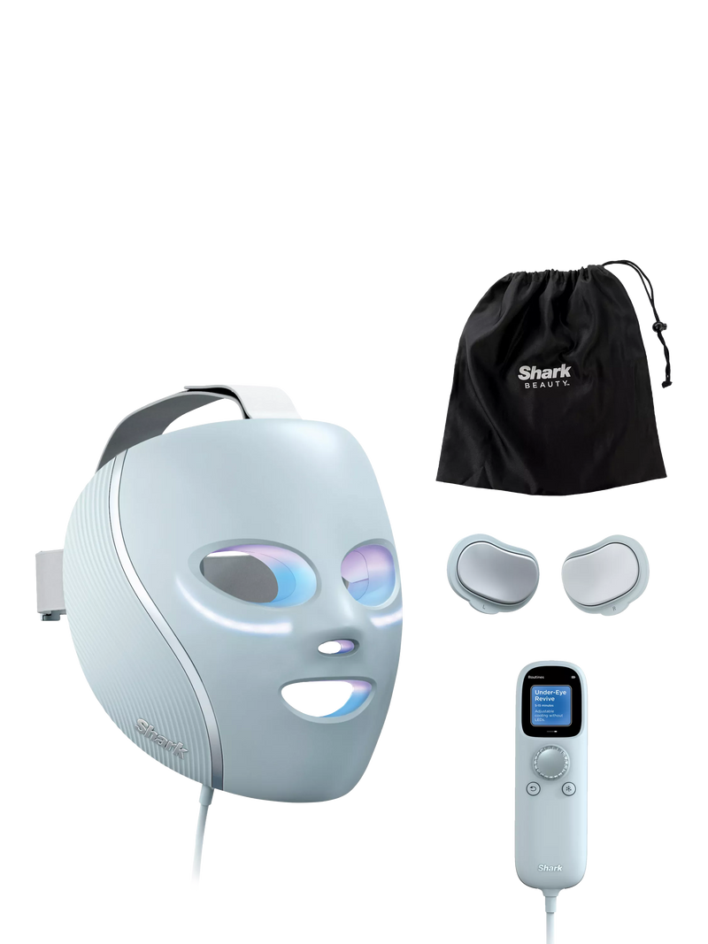 Shark CryoGlow LED anti-ageing mask with remote, imported from the UK