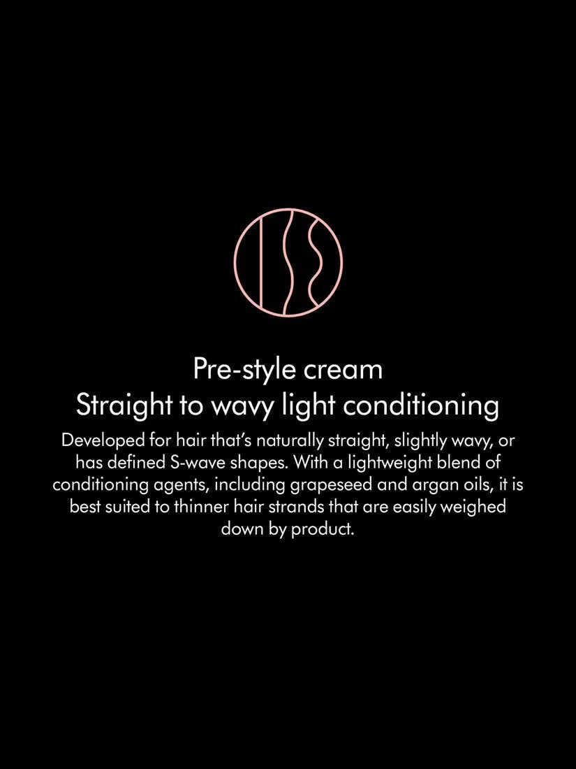 Dyson Chitosan Straight to Wavy Light Pre Style Hair Cream - British product
